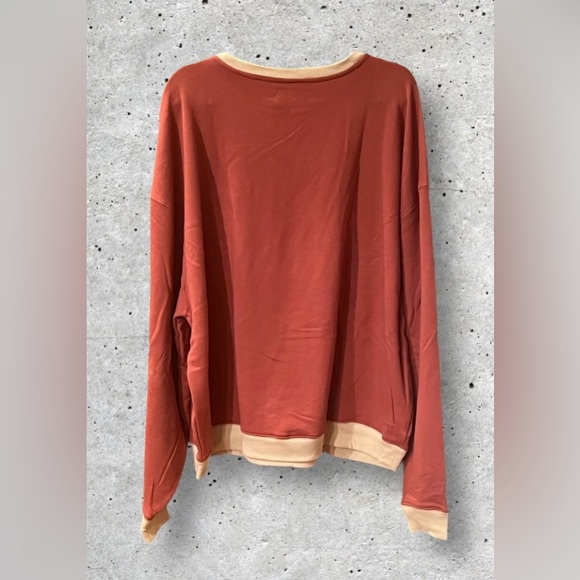 NWOT Free People Classic Crew Colorblock Sweatshirt - Picture 7 of 14